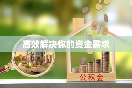 庐阳高效解决你的资金需求