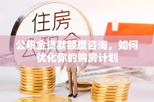 庐阳公积金贷款额度咨询，如何优化你的购房计划