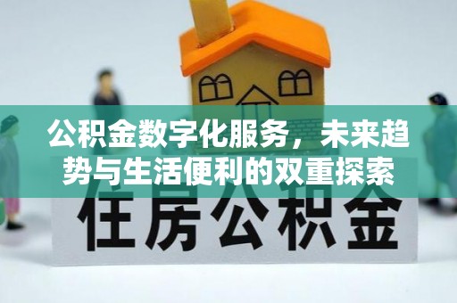 庐阳公积金数字化服务，未来趋势与生活便利的双重探索